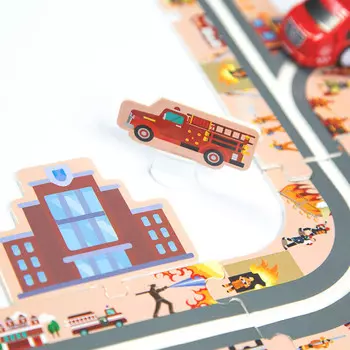 Дорога - Трек для Машинок Охранник - Пазл 44 шт. HABARRI