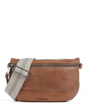 Дорогая сумка через плечо из зерненой кожи Fredsbruder, коричневый