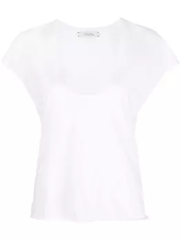 Dorothee Schumacher deep U-neckline T-shirt, белый
