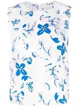 Dorothee Schumacher floral-print cut-out sleeveless blouse, белый