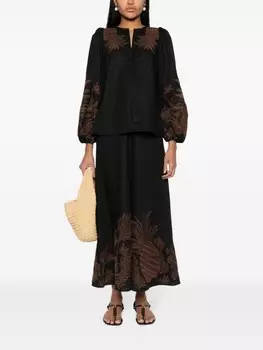 Dorothee Schumacher льняная блузка Exquisite Luxury, черный