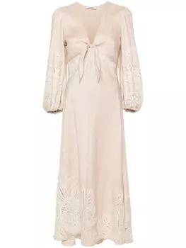 Dorothee Schumacher платье с вышивкой, нейтральный цвет
