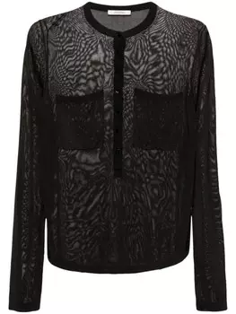 Dorothee Schumacher полупрозрачный топ тонкой вязки, черный