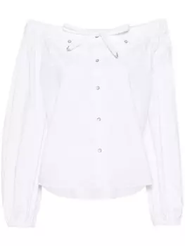 Dorothee Schumacher поплиновая рубашка с открытыми плечами, белый