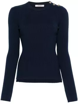 Dorothee Schumacher свитер с пуговицами на плечах, синий
