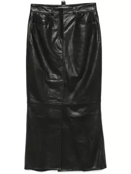 Dorothee Schumacher юбка макси из кожи, черный