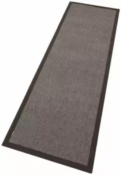 Дорожка Dekowe "Naturino Rips", прямоугольная, ковровая дорожка, плоское плетение, имитация сизаля, бордюр, подходит для использования на открытом воздухе 80х250 см, цвет anthrazit