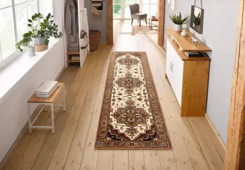 Дорожка для дома "Аман", прямоугольная, ковровая дорожка, чистая шерсть, восточный вид Home affaire 70х270 см, цвет creme