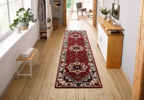 Дорожка для дома "Аман", прямоугольная, ковровая дорожка, чистая шерсть, восточный вид Home affaire 70х270 см, красный