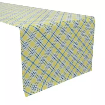 Дорожка для стола, 100 % хлопок, 16х108 дюймов, клетка 13