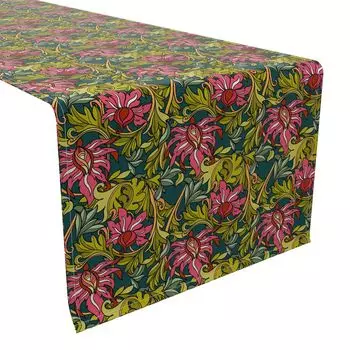Дорожка для стола, 100 % хлопок, 16x108 дюймов, цветочный 8