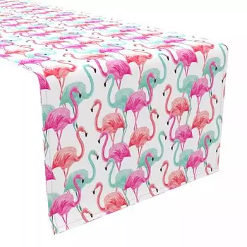 Дорожка для стола, 100 % хлопок, 16x108 дюймов Flamingo Beach