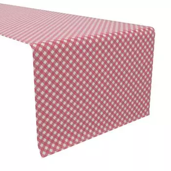Дорожка для стола, 100 % хлопок, 16x108 дюймов, клетка 18