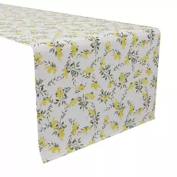 Дорожка для стола, 100 % хлопок, 16x108 дюймов, летний цветочный узор для заднего двора.