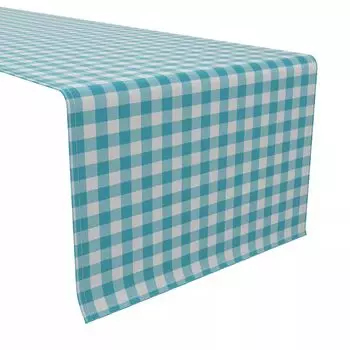 Дорожка для стола, 100 % хлопок, 16x108 дюймов, клетка 20