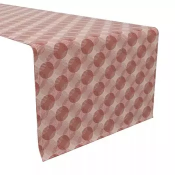 Дорожка для стола, 100 % хлопок, 16x108 дюймов, пыльно-розовые точки.
