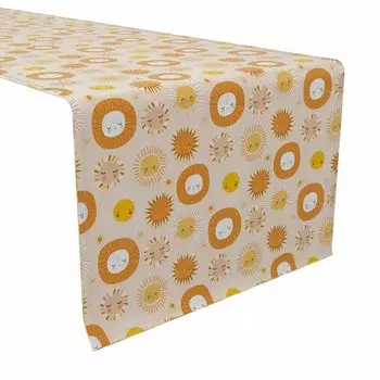 Дорожка для стола, 100 % хлопок, 16x108 дюймов Sunshine Smiles
