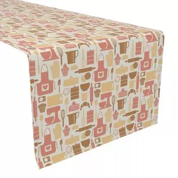 Дорожка для стола, 100 % хлопок, 16x72 дюйма, Baking Icons