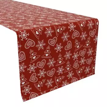 Дорожка для стола, 100% хлопок, 16x90 дюймов, Love for Christmas.