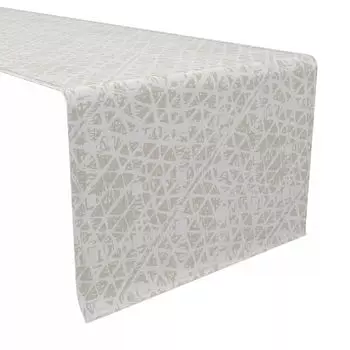 Дорожка для стола, 100% хлопок, 16x90 дюймов, Тан Шибори