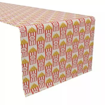 Дорожка для стола, 100 % хлопок, 16x90 дюймов, Cinema Popcorn