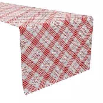 Дорожка для стола, 100 % хлопок, 16x90 дюймов, клетка 10