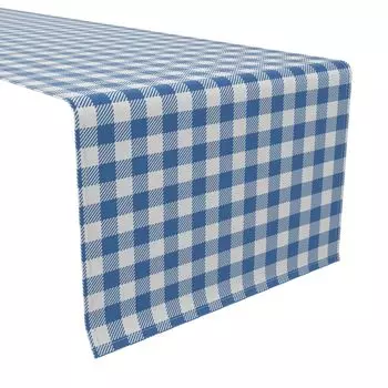 Дорожка для стола, 100 % хлопок, 16x90 дюймов, клетка 16