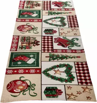 Дорожка для стола Dreams "Рождество, Новогоднее украшение, Рождество", (1 шт.), Рождество 32х96 см, красный/бежевый/зеленый