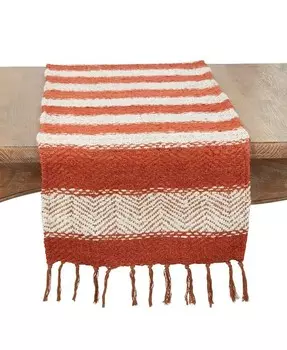 Дорожка для стола в клетку Country Charm, 16 x 72 дюйма Saro Lifestyle, оранжевый