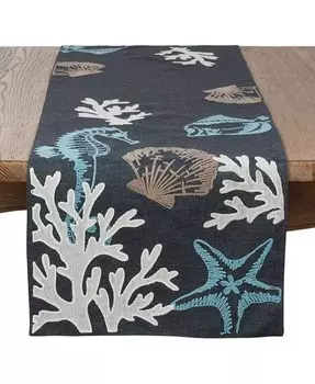 дорожка с принтом Sea Life Saro Lifestyle, синий
