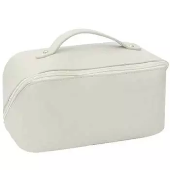 Дорожная косметичка с множеством отделений 23x11,5x10,5см Эко-кожа цвета экрю Bq71 Aptel, экрю