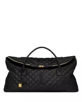 Дорожная сумка Es Giant из стеганой кожи Saint Laurent, цвет Black