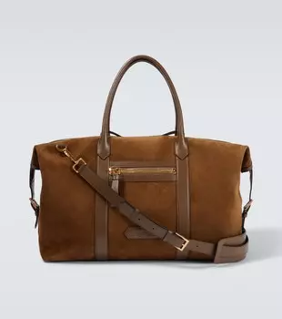 Дорожная сумка из замши с кожаными деталями Buckley Tom Ford, Walnut