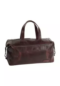Дорожная сумка, кожа, молния JOST, коричневый