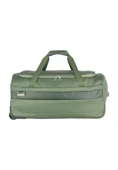 Дорожная сумка на колесиках, эмблема, однотонная, 71л travelite, зеленый