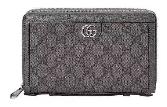 Дорожная сумка Ophidia Canvas с кожаной холщовой сумкой, женская, серая GUCCI