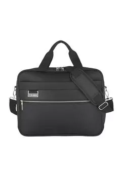 Дорожная сумка, полиэстер, эмблема, карман, однотонная travelite, черный