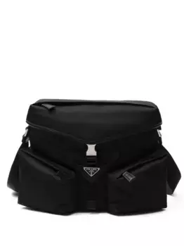 Дорожная сумка с логотипом Prada, черный