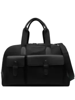 Дорожная сумка с нашивкой-логотипом Brioni, черный