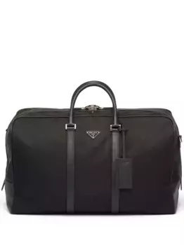 Дорожная сумка с нашивкой-логотипом Prada, черный