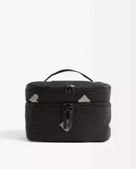 Дорожная сумка с несколькими отделениями и застежкой-молнией с принтом в виде сердца Parfois, черный