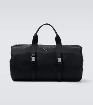 Дорожная сумка с отделкой из Re-Nylon кожи Prada, черный
