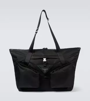 Дорожная сумка с отделкой из Re-Nylon кожи Prada, черный