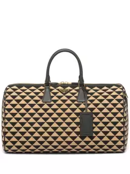 Дорожная сумка Symbole с вышивкой Prada, черный