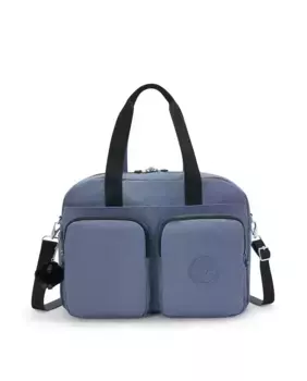 Дорожная сумка унисекс среднего размера с двумя большими передними карманами синего цвета Kipling, синий