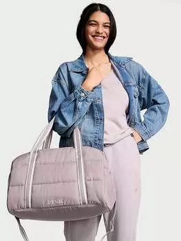 Дорожная сумка Victoria's Secret Pink Quilted Puffer Duffle, сиреневый