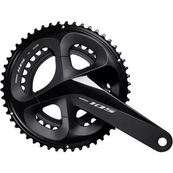Дорожные педали Shimano 11V. 105 R7000 172,5 мм 52-36, черный / черный / черный