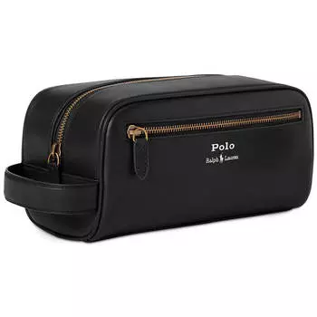 Дорожный футляр Polo Ralph Lauren Leather Travel, черный