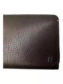 Дорожный кошелек Bally Balen 6218474 из коричневой телячьей зернистой кожи