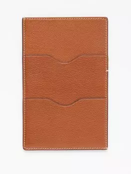 Дорожный кошелек из зерненой кожи Mtier, коричневый